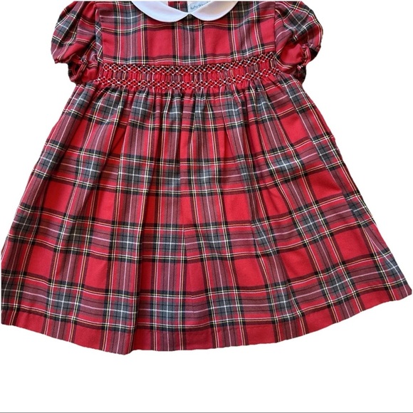 Tutto Piccolo Smocked Plaid Dress Red Girl’s 24 Months 2T Collared Holiday Party - Picture 4 of 16